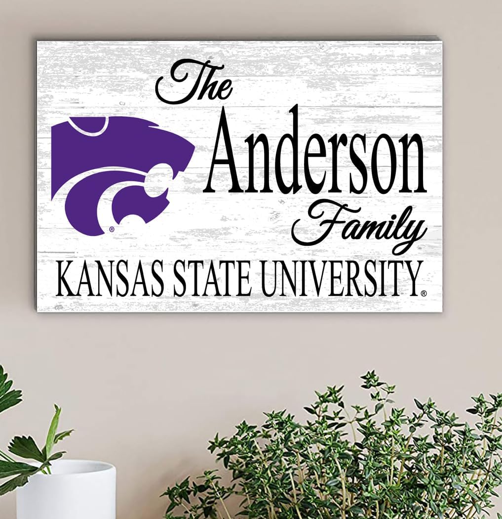 Kansas State Family Name Sign for K-State Alumni, Fans or Graduation