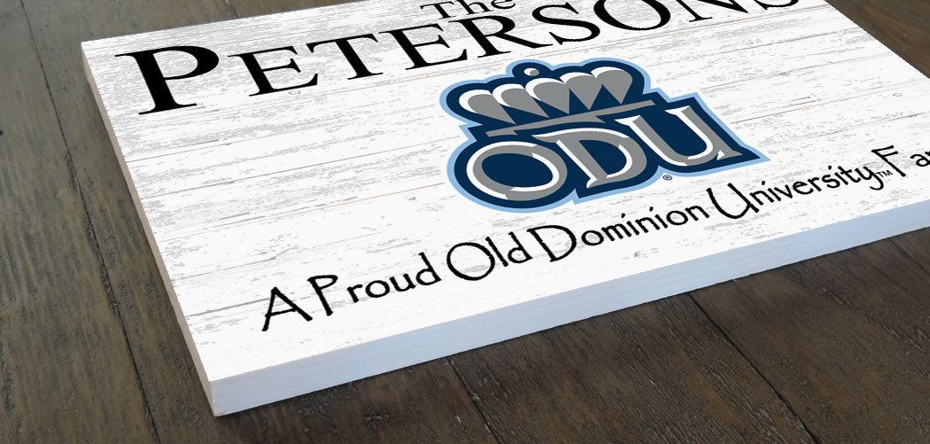 ODU Family Name Sign for Old Dominion University Alumni, Fans or Graduation