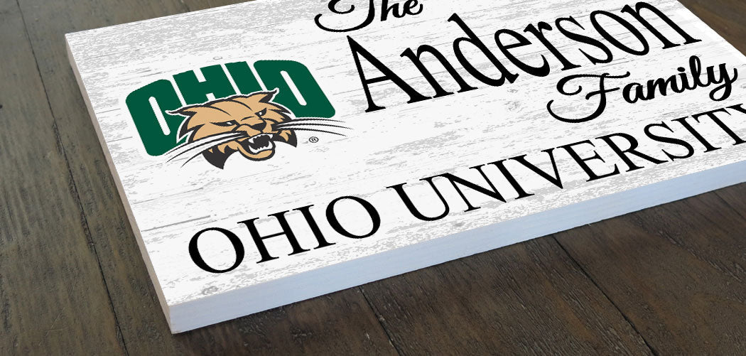 Ohio University Family Name Sign for Ohio Bobcats Homes, Alumni, Fans or Graduation