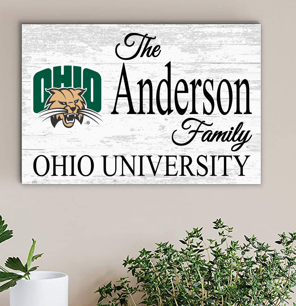 Ohio University Family Name Sign for Ohio Bobcats Alumni, Fans or Graduation