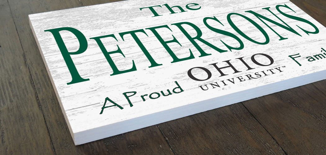 Ohio University Family Name Sign for Ohio Bobcats Alumni, Fans or Graduation