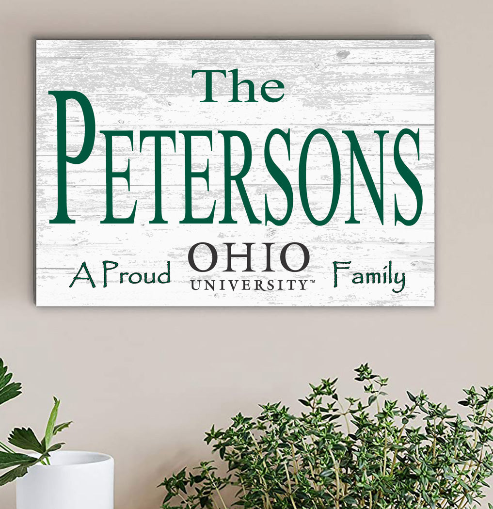 Ohio University Family Name Sign for Ohio Bobcats Homes, Alumni, Fans or Graduation