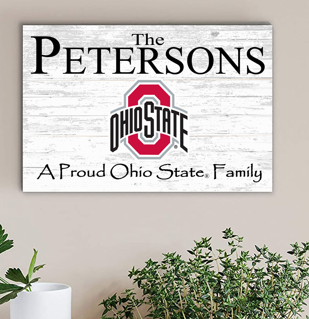 Proud Ohio State Family Home Sign