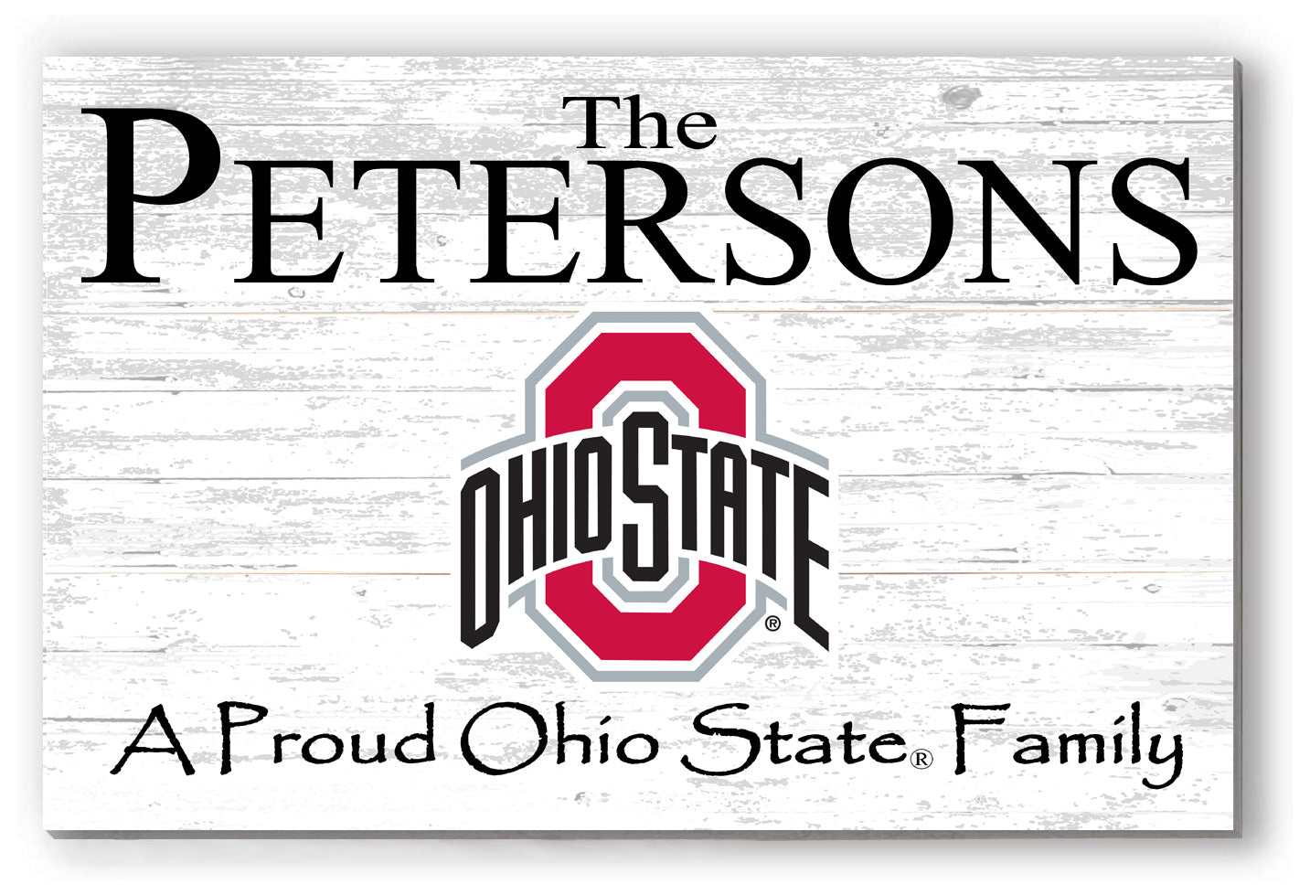 Proud Ohio State Family Name Sign