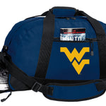 West Virginia Duffel Bag WVU Gym or Sports Bag with Shoe Pocket