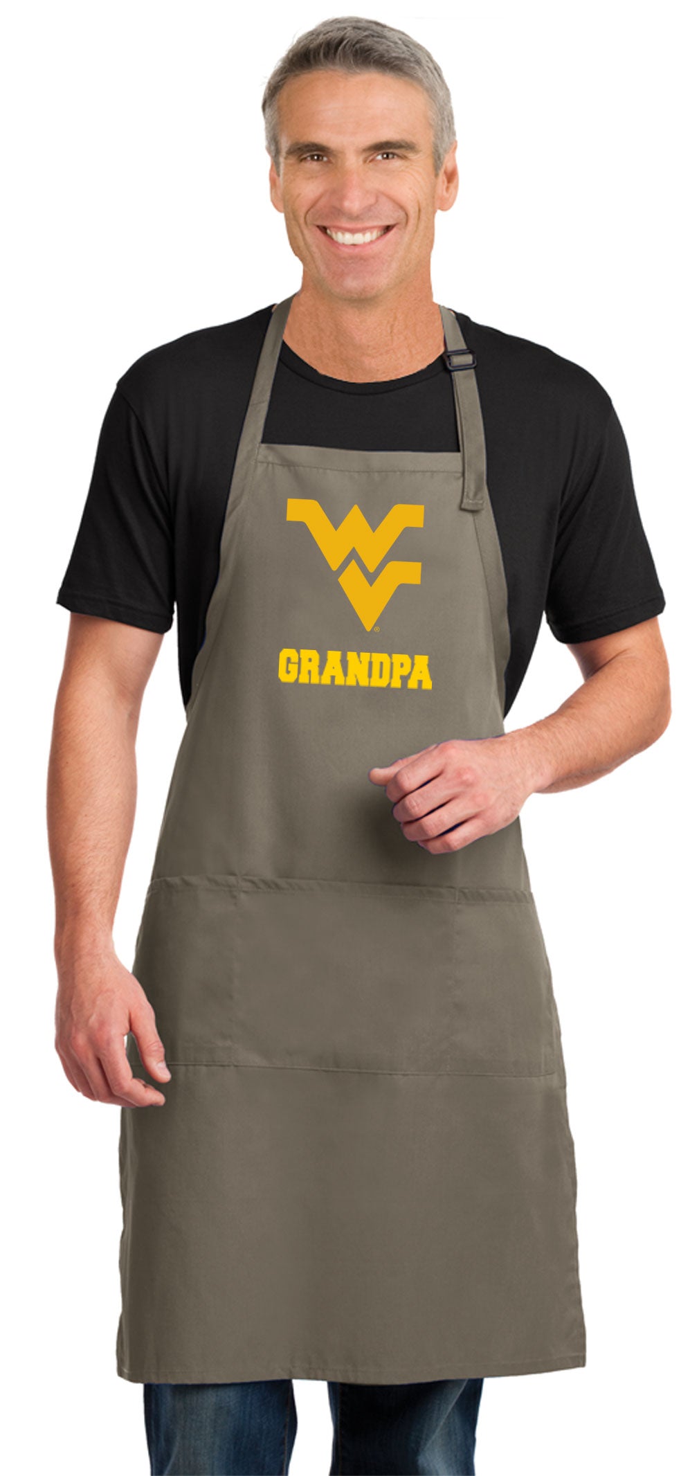 West Virginia Large Apron WVU Apron - Adjustable with Pockets