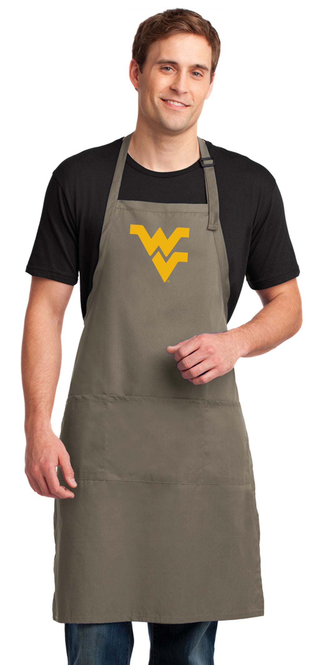 West Virginia Large Apron WVU Apron - Adjustable with Pockets