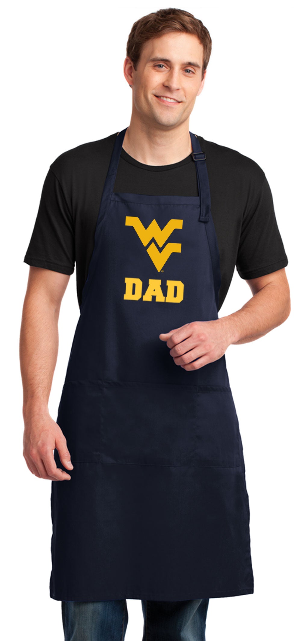 West Virginia Large Apron WVU Apron - Adjustable with Pockets