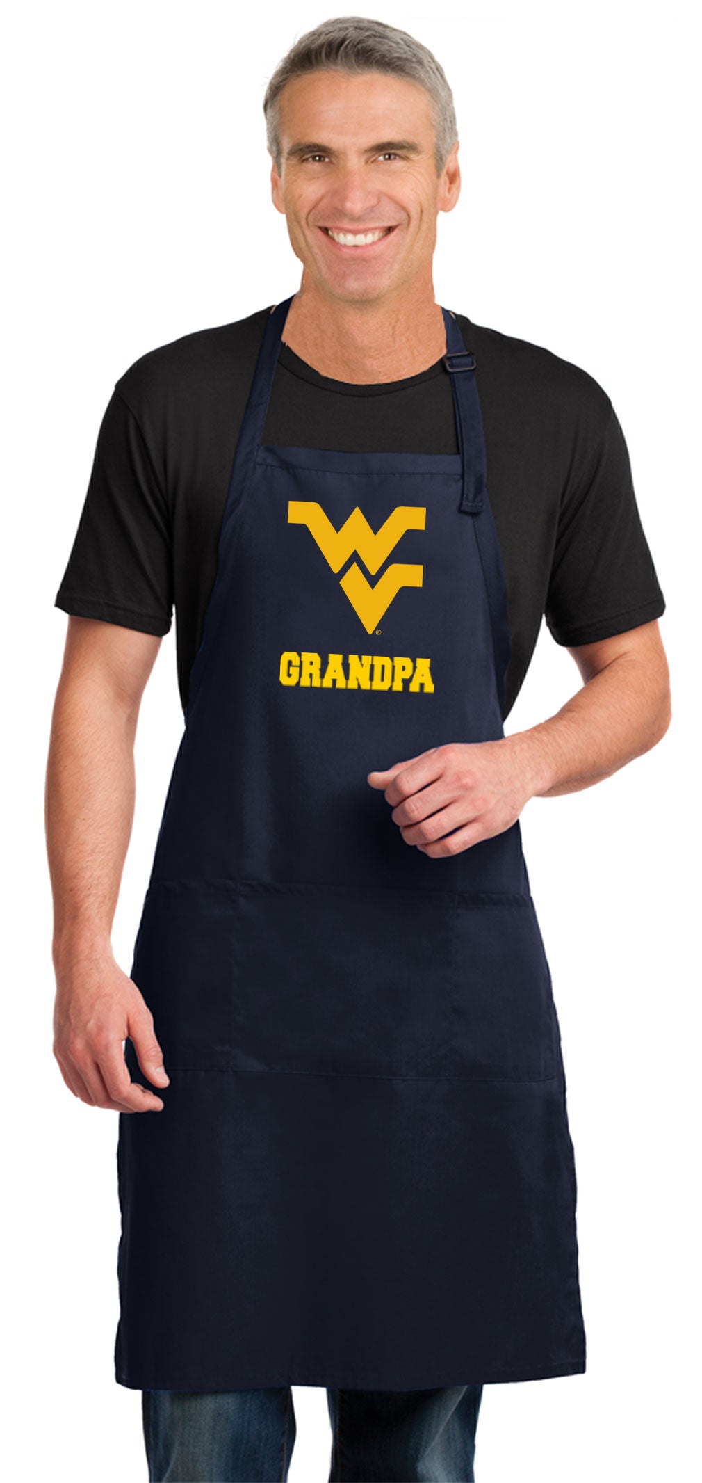 West Virginia Large Apron WVU Apron - Adjustable with Pockets