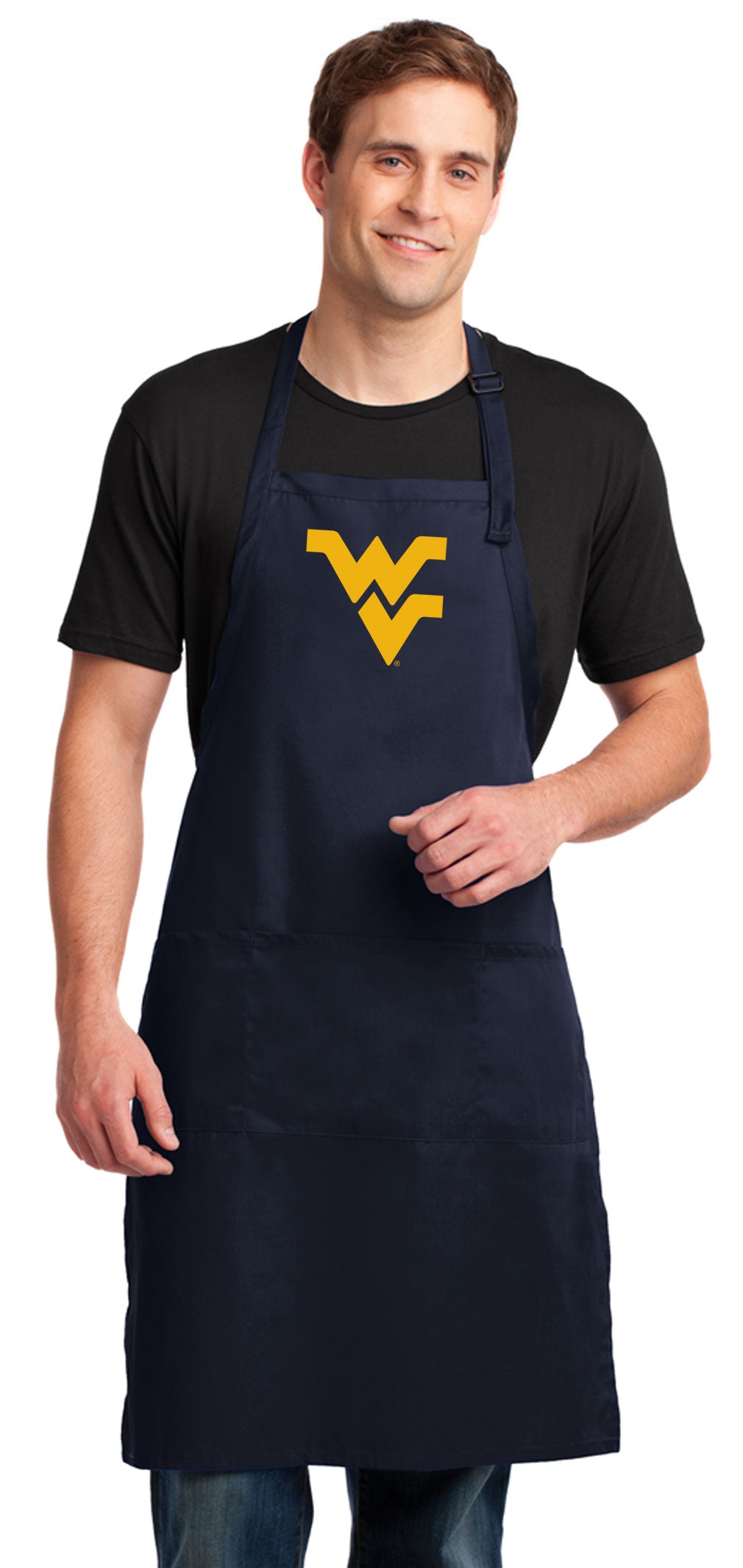 West Virginia Large Apron WVU Apron - Adjustable with Pockets