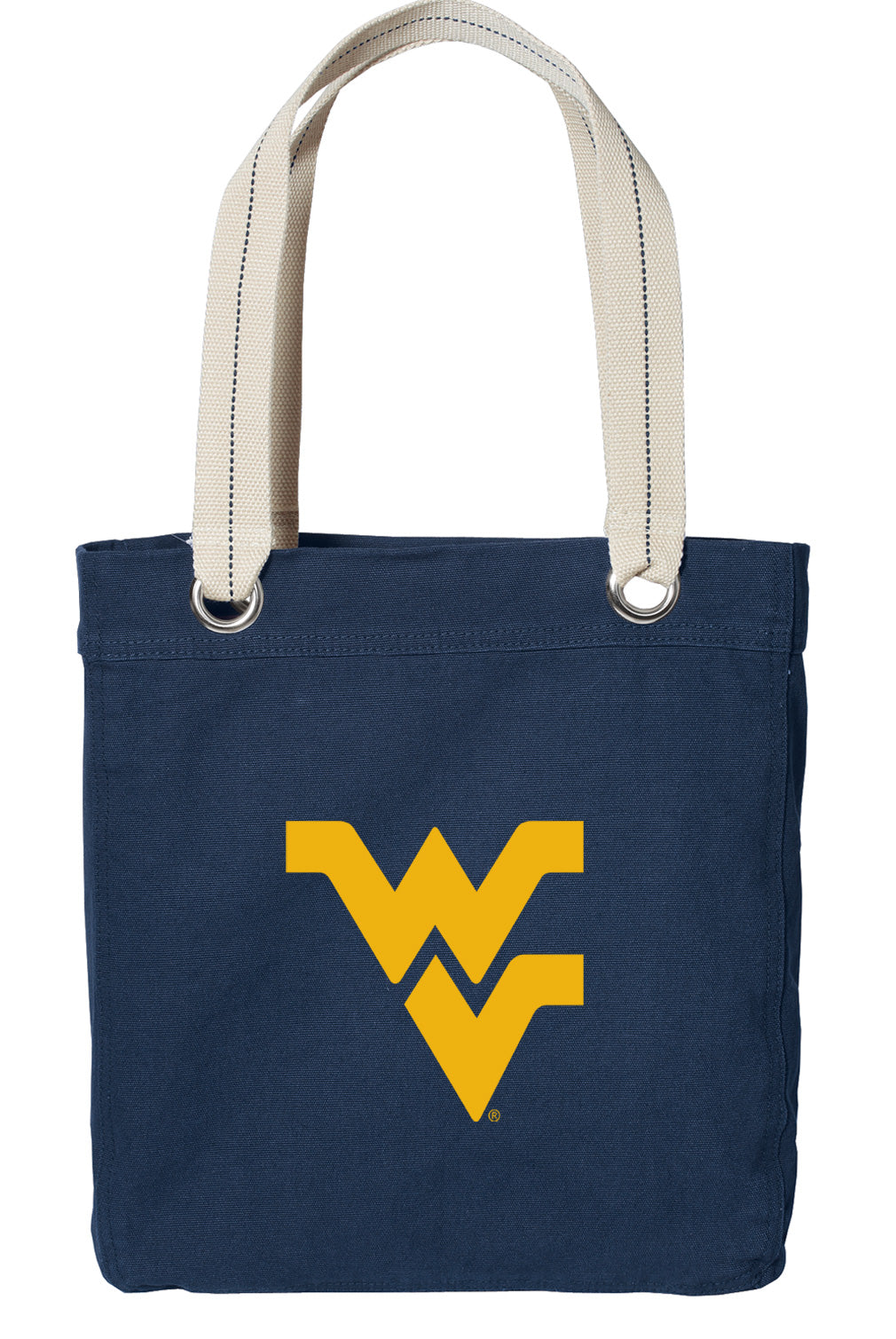 West Virginia Tote Bag WVU Deluxe Canvas Shoulder Bag