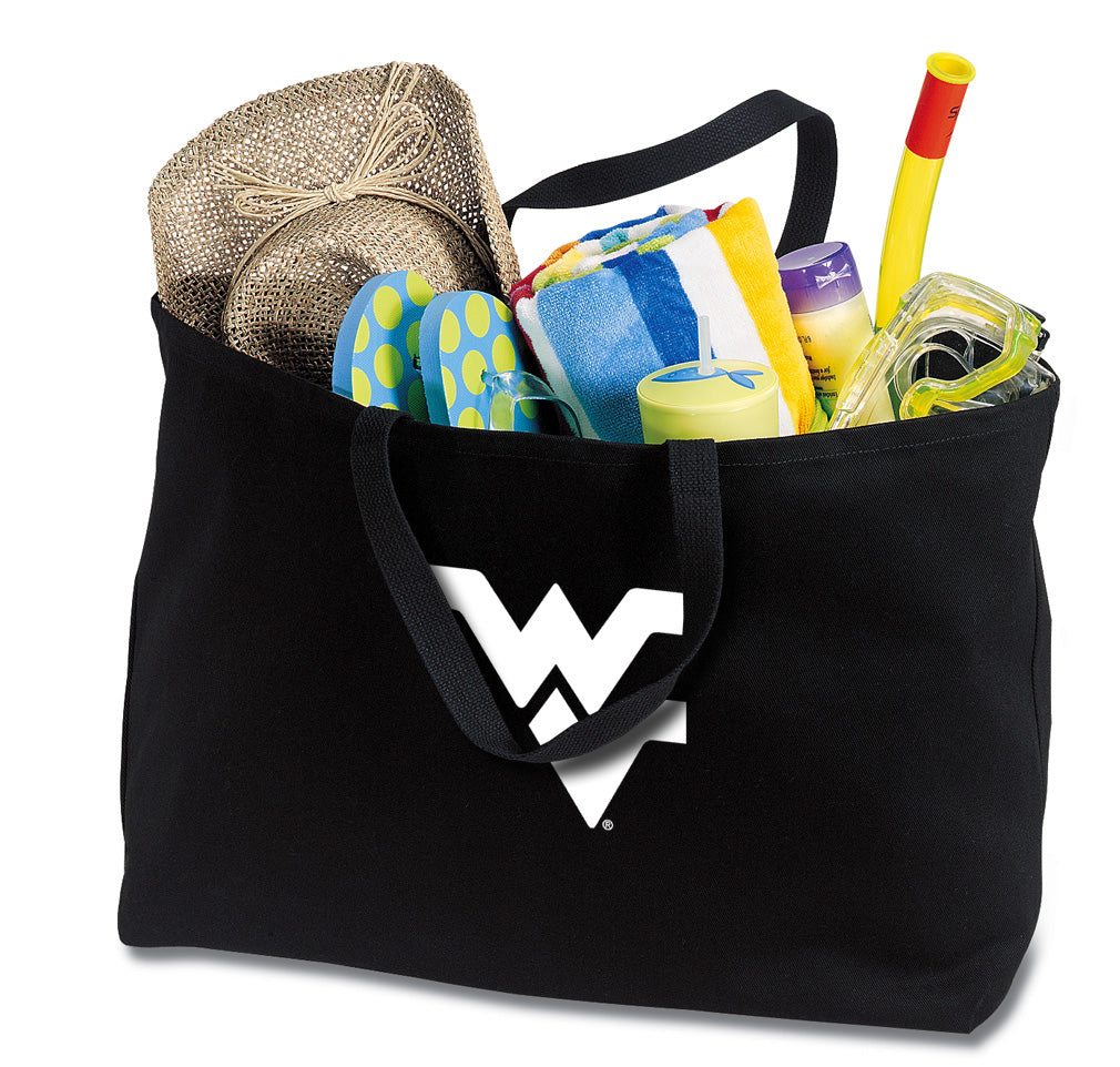 West Virginia Large Tote Bag WVU Jumbo Tote for Beach Pool or Travel