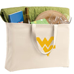 West Virginia Large Tote Bag WVU Jumbo Tote for Beach Pool or Travel