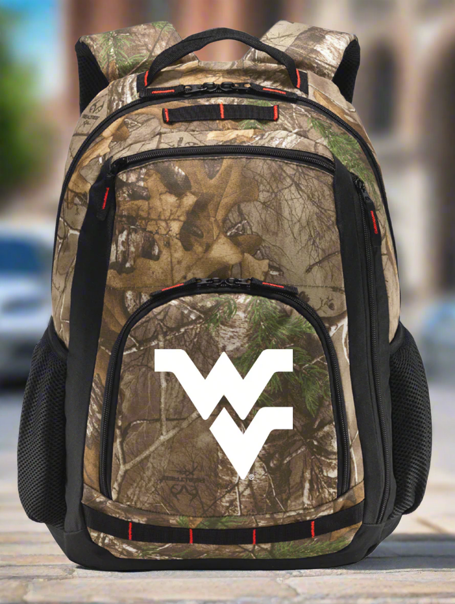 West Virginia University Camo Backpack WVU Laptop Computer Backpack