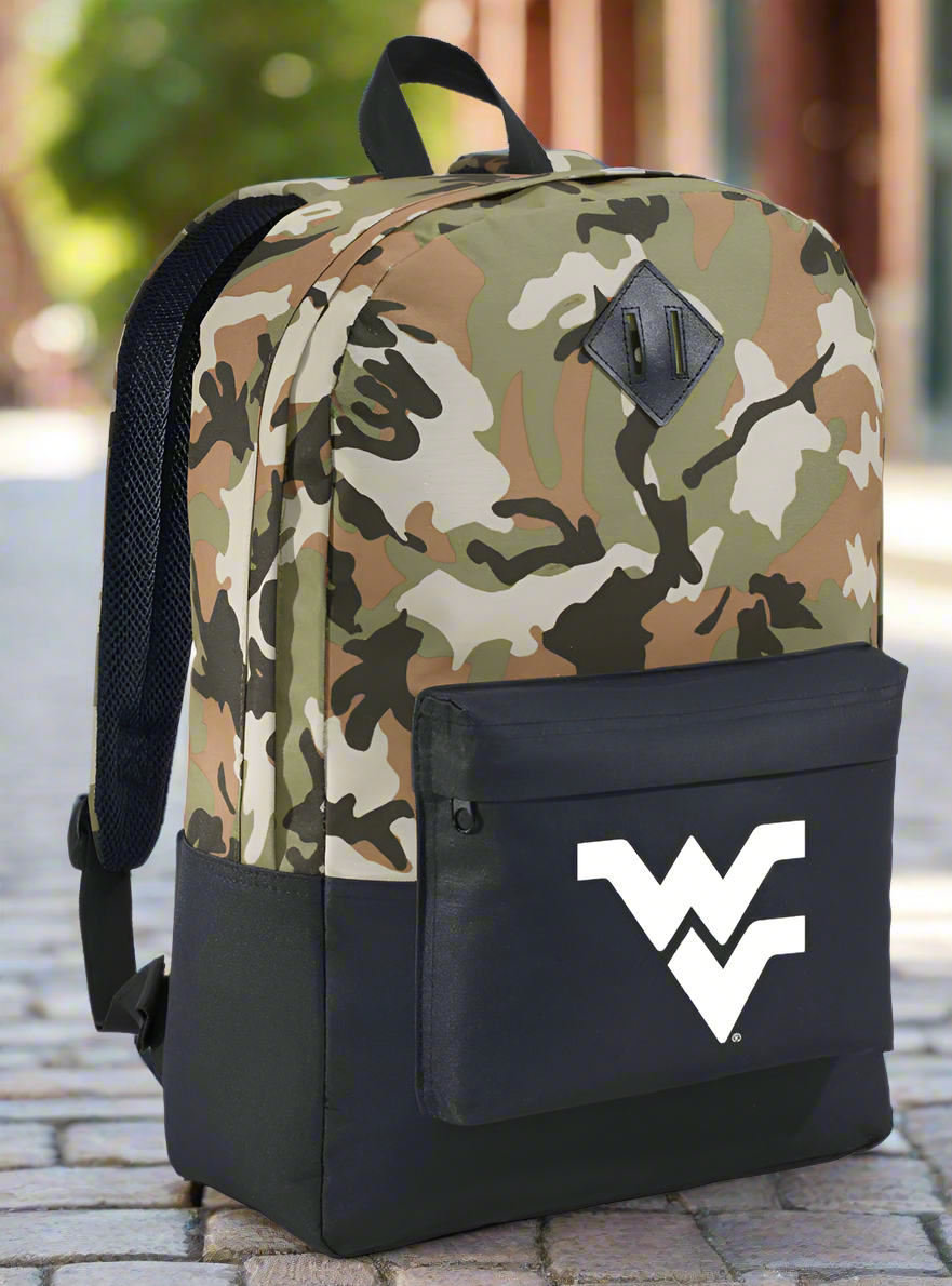 West Virginia Camo Backpack WVU Medium Classic Style Backpack